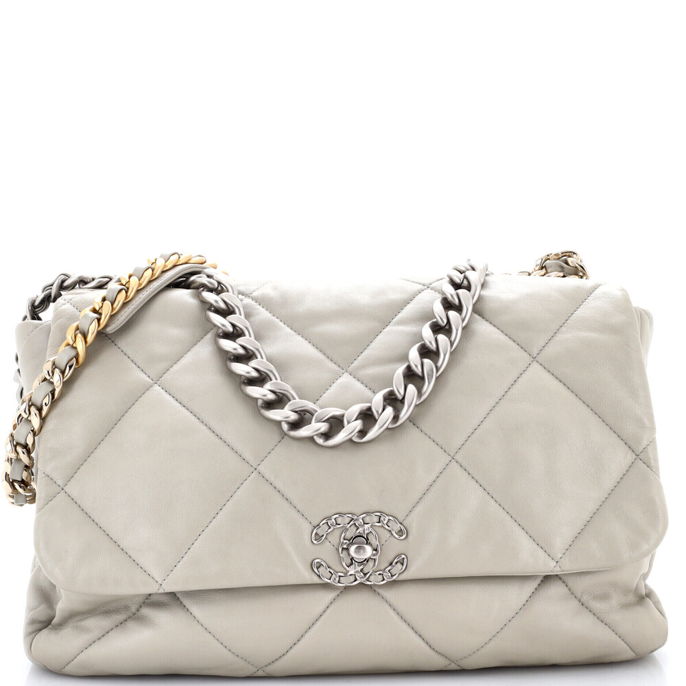 Chanel Maxi 19 Flap Bag Quilted Leather